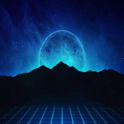 Mountains Music Stars Neon Planet Hills Background Kde Store