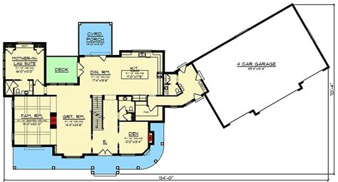 Main Level Floor Plan Of A 5 Bedroom Two Story Modern Farmhouse With An