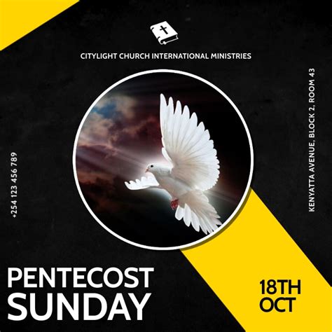 Pentecost Sunday Church Flyer Template Postermywall