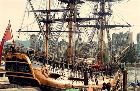 Rg Vcr Capt Cooks Hms Endeavour In Vancouver Old Sailing