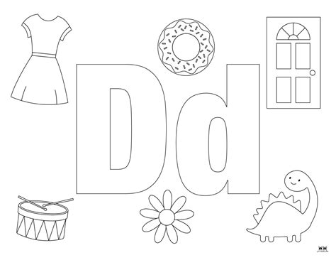 Letter D Coloring Pages 15 Free Pages Printabulls