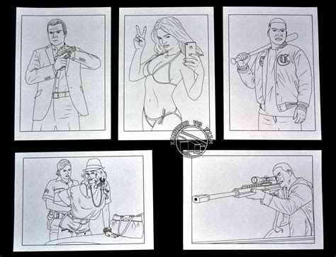 Explore more coloring pages like gta 5 game coloring page from the coloring.ws children website. GTA 5 - Coloring book | Coloring books, Gta 5, Geekery