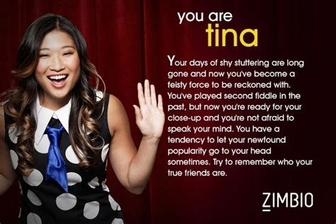which glee character are you glee quizzes glee tina