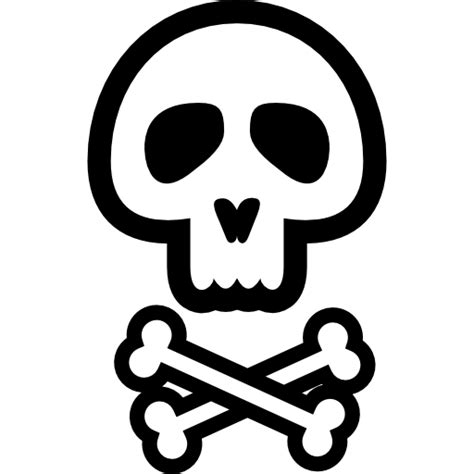 Skull And Bones Outline Free Signs Icons