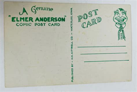 A Genuine Elmer Anderson Vintage Comic Postcard Unposted Humor Ebay