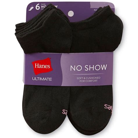Hanes Women S Ultimate Core No Show Socks Pack Bobs Stores