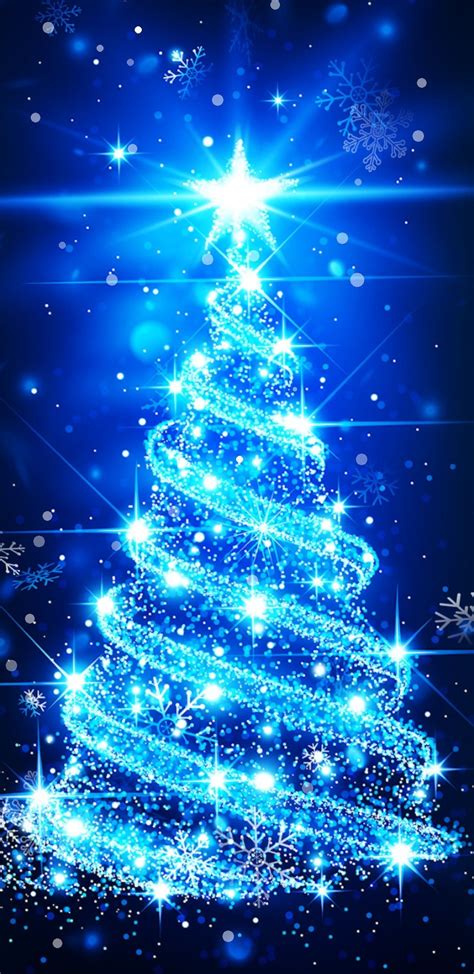 Light Blue Merry Christmas Wallpaper