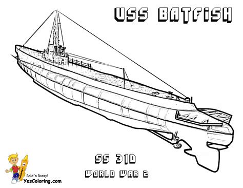 100% free coloring page of an agosta class submarine. Big Boss Coloring Pages to Print Submarine | Submarine ...
