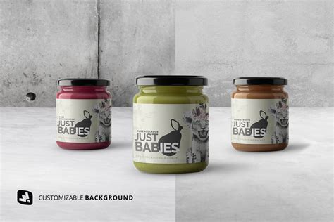 Organic baby food market by product (prepared baby food, dried baby food, infant milk formula, and others) and mode of sale (offline and online): Organic Baby Food Packaging Mockup - Design Cuts