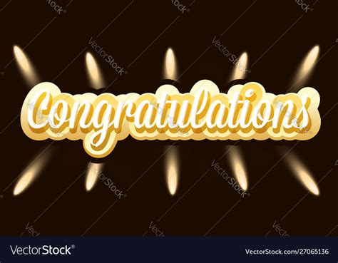 Congratulations Banner With Gold Glitter Vector Image