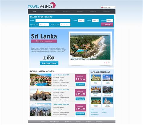 Free Travel Agency Website Template Travel Website Templates Phpjabbers