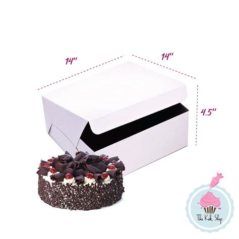 Cake Box 14 X 14 X 5 Inches 339 The Kek Shop