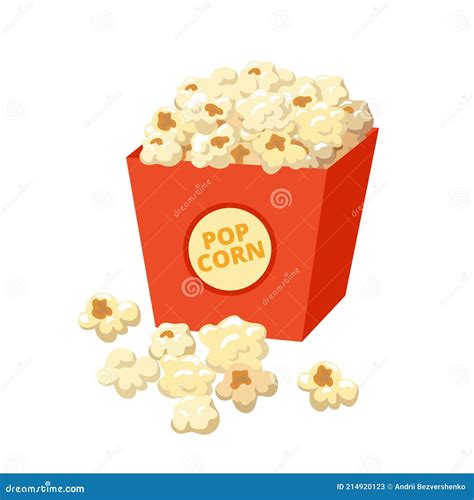 Popcorn Vector Cartoon Illustration 118933147