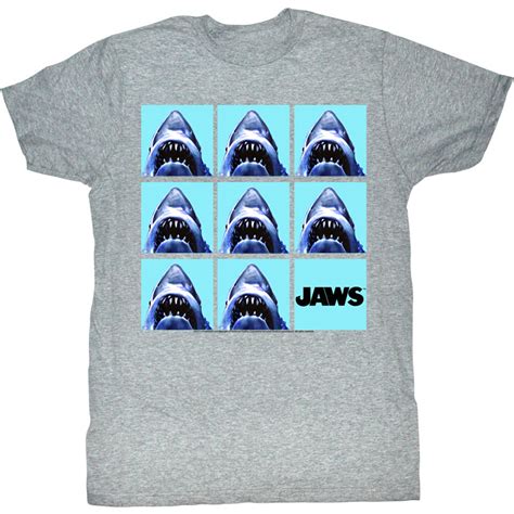 Jaws Shirt Undefeatable Adult Grey Tee T Shirt Jaws Shirts