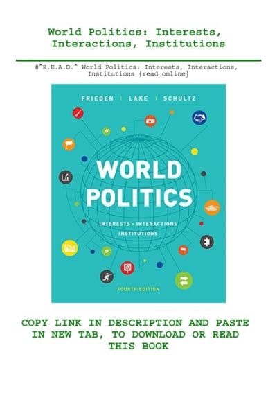 Read World Politics Interests Interactions Institutions Read