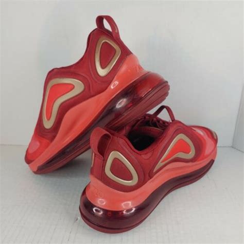 Nike Air Max 720 Gs Crimson Red Gold Shoes Youth Size 45y Aq3195 600の