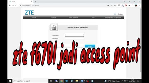 Cara Setting ZTE F670L Mode Access Point Hotspot YouTube