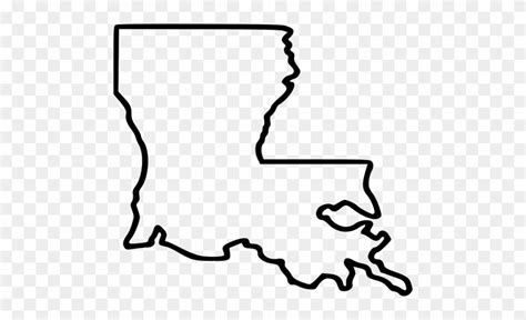 Louisiana State Outline Clipart Png Download 3754856 Pinclipart