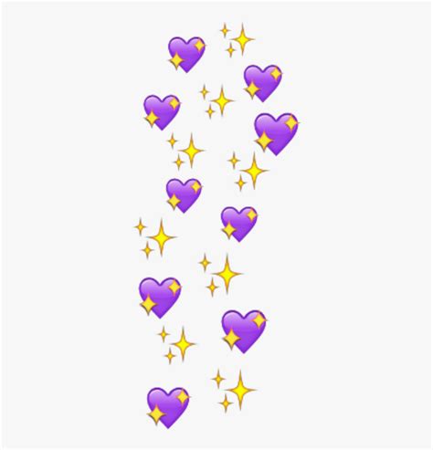 Purple Heart Hearts Emoji Emojis Heartemoji Aesthetic Overlays