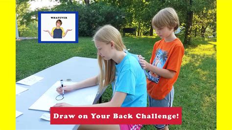 Draw On Your Back Challenge Youtube