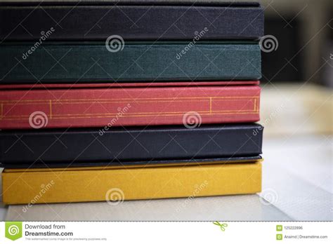 Spines Of Stacked Books In Assorted Colors Stock Photo Image Of Book