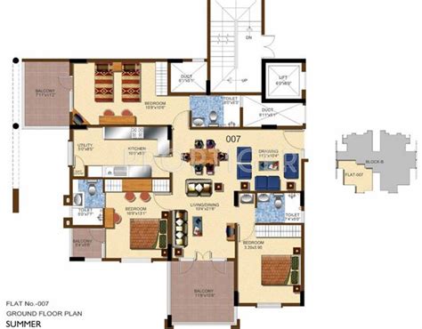 1670 Sq Ft 3 Bhk Floor Plan Image Windsor Four Seasons Available For