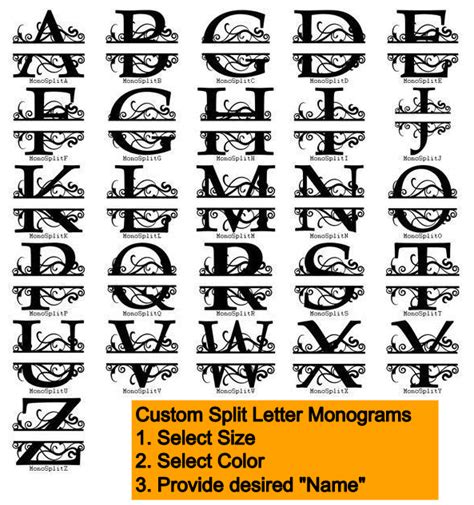 Custom Split Letter Metal Monogram Metal Art Metal Expression