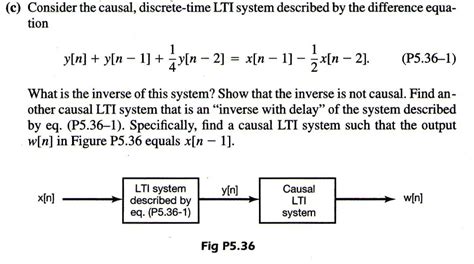 solved consider the causal discrete time lti system