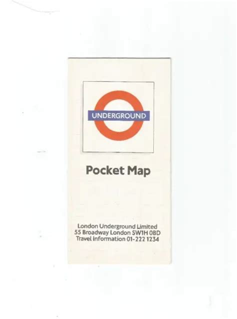 1985 London Underground Pocket Map Tube Map Cullum Litho Ref 685 Vgc £9