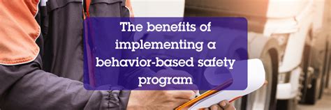 The Benefits Of Implementing A Behaviour Based Safety Program