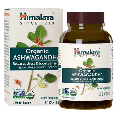 Himalaya Organic Ashwagandha Natural Stress Anxiety Relief Energy