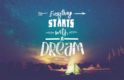 Starts With A Dream Inspirational Quote Wallpaper Mural Hovia