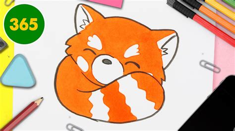 How To Draw A Cute Red Panda Kawaii Youtube