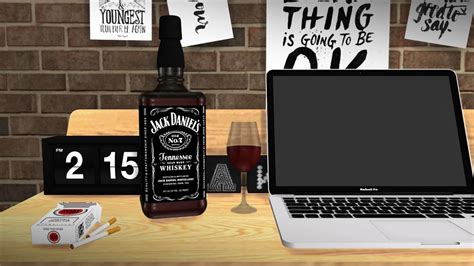 My Sims 4 Blog Jack Daniels Whiskey Bottle Deco