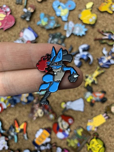 Lucario Pokemon Custom Enamel Pin Pins Pin Badge Enamel Etsy