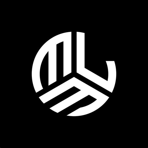 Mlm Letter Logo Design On Black Background Mlm Creative Initials