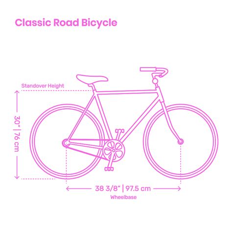 Classic Road Bicycle Dimensions And Drawings Dimensionsguide
