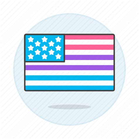 America Bisexual Flag Flags Lgbt Pride Icon Download On Iconfinder