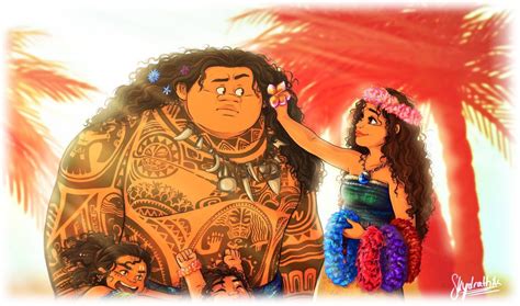 Maui Moana Lei On Deviantart Disney Princess Moana Disney