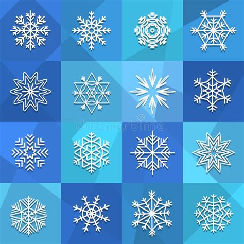 Different Snowflakes Set Stock Vector Illustration Of Design 46282867