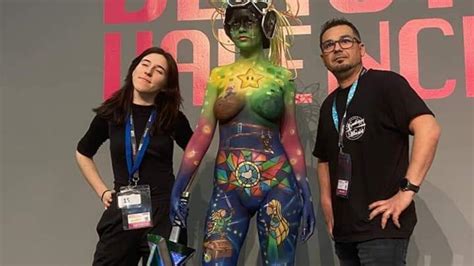 Bodypainting Valencia Un vecino de Llaurí triunfa con su maquillaje