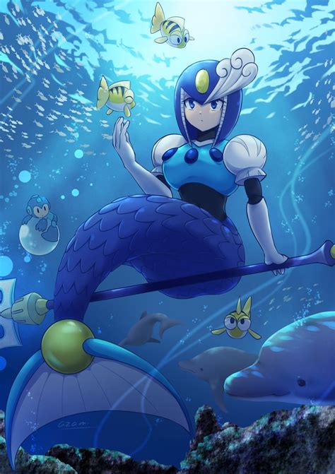 Mega Man And Splash Woman Mega Man And 2 More Drawn By Togeshiro