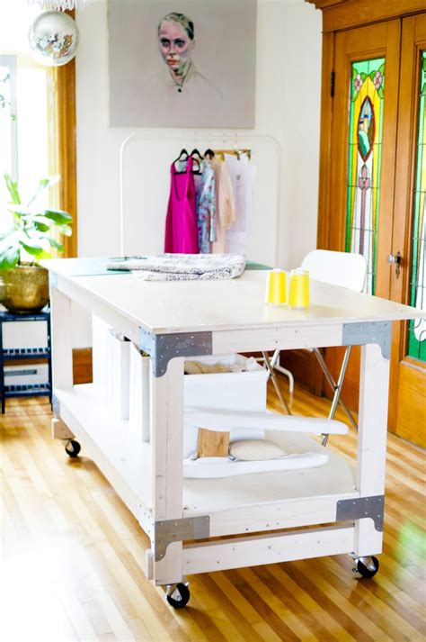 Sewing And Cutting Table Diy For Your Craft Or Sewing Studio Closet