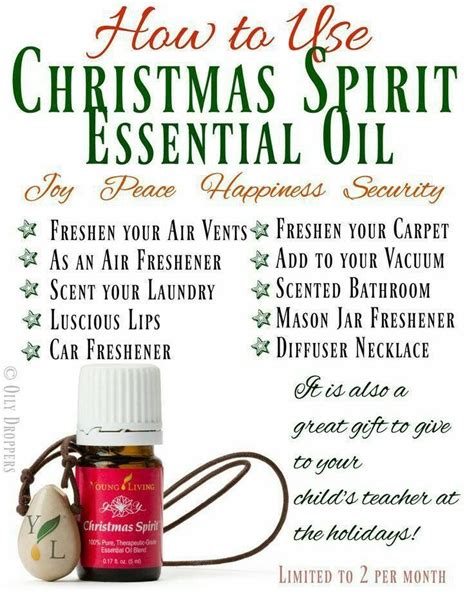 Christmas Spirit Essential Oil Uses Aceite Aceites Esenciales Young