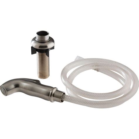 Refurbished delta faucet 9193 dst pivotal single handle kitchen sink faucet with pull down sprayer chrome. Delta Side Spray Assembly in Stainless-RP54807SS - The ...