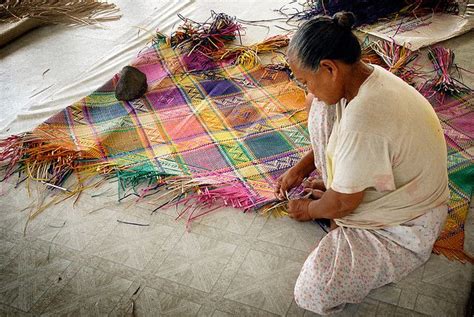 A Banig Is A Handwoven Mat Traditionally Used In Philippines For