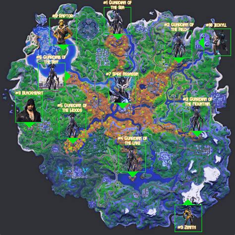 All Boss Locations In Fortnite Chapter 2 Season 6 Pro Game Guides