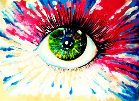 Eye Painting Original Art Fantasy Art Eyes Abstract Small Etsy