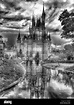 Disney castle reflections Black and White Stock Photos & Images - Alamy