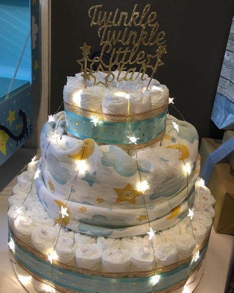 Moon And Stars Diaper Cake Parties Pinterest Diapers Babies And